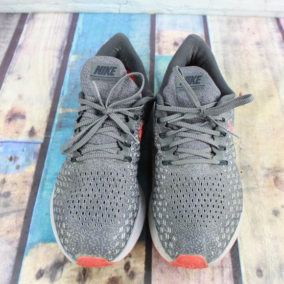 Nike Air Zoom Pegasus 35 Gray Mesh Breathable Low Top Running Shoes Size 12 - Picture 5 of 10